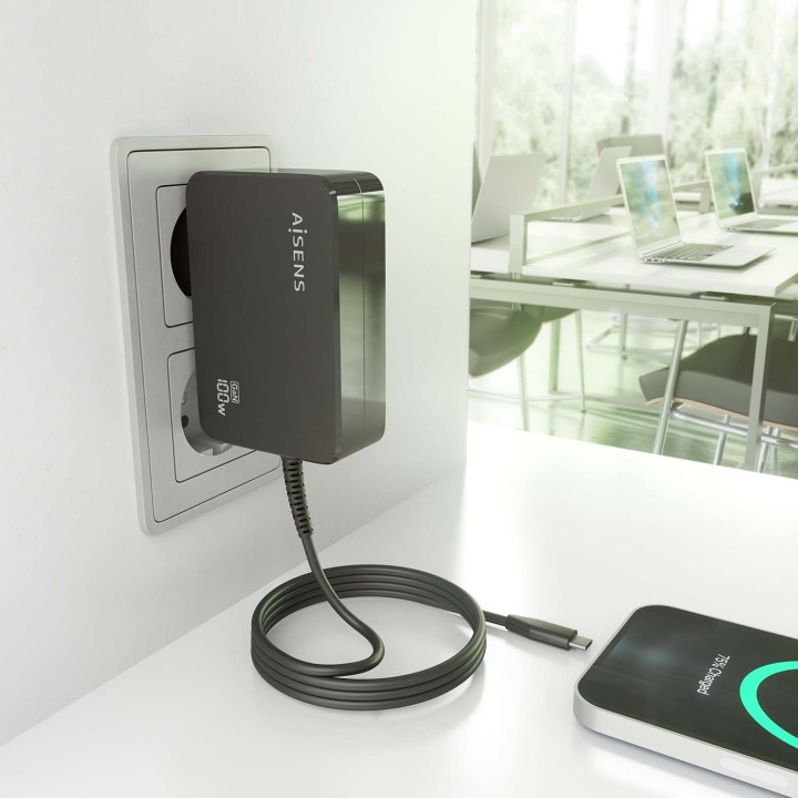Cargador AISENS 100W USB-C Negro (ASCH-1PD100WL50-BK)