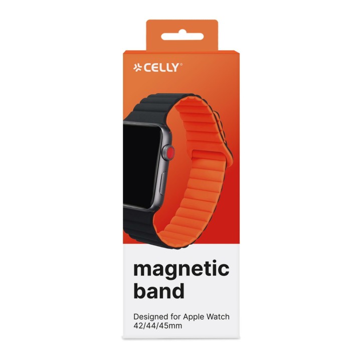 Correa CELLY 42/44/45mm Negro/Naranja (WBANDMAGBKOR)