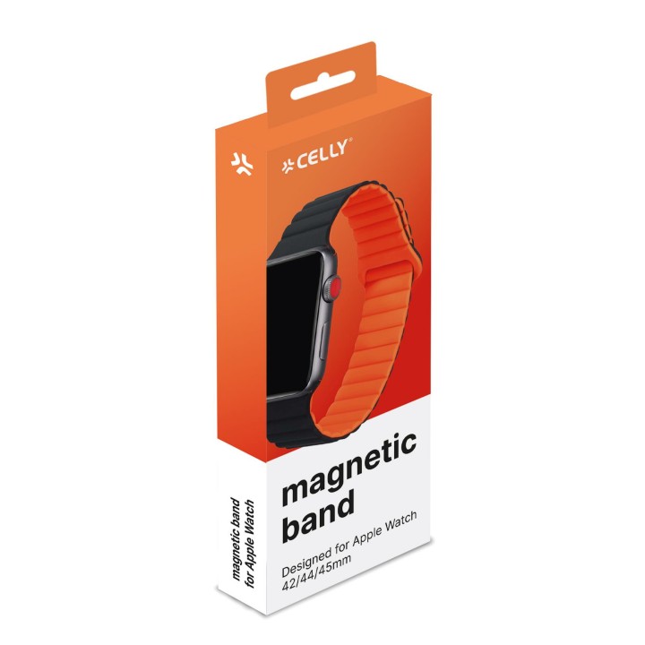 Correa CELLY 42/44/45mm Negro/Naranja (WBANDMAGBKOR)