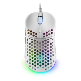 Ratón Mars Gaming RGB USB-A 12800dpi Blanco (MM55W)
