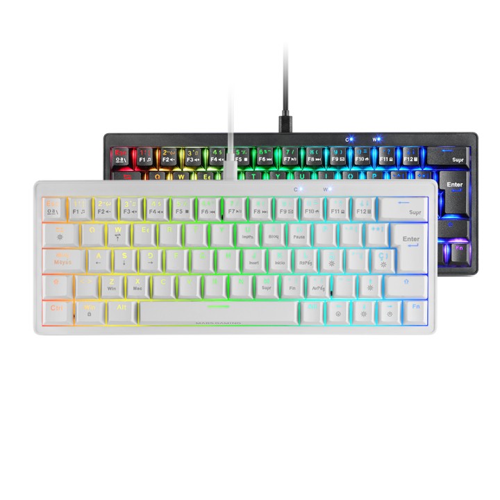Teclado Mars Gaming RGB USB-C Negro (MKMINIPROBRES)