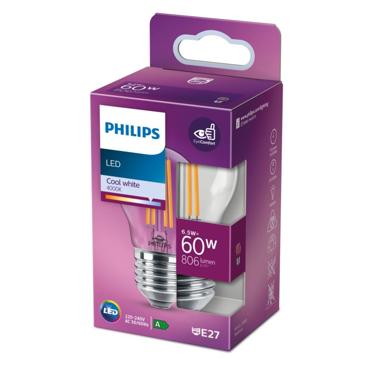 Bombilla Philips LED Classic 60W P45 E27 (929002378228)