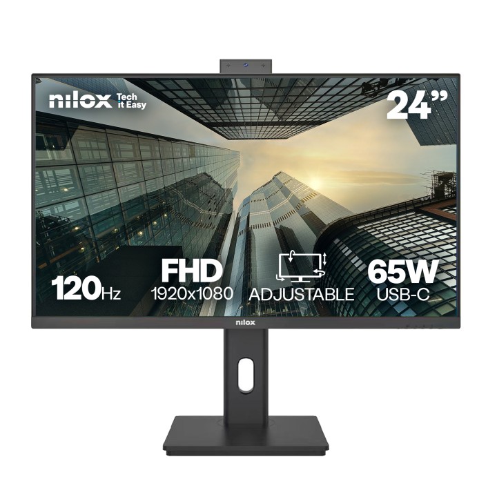 Monitor NILOX 24" IPS FHD WebCam Negro (NXM24RWEB0265)