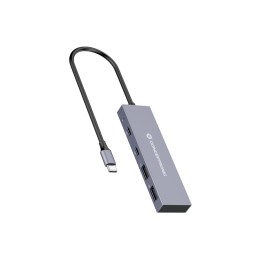 Hub CONCEPTRONIC USB-C a 4xUSB-A/C Gris (HUBBIES13G)