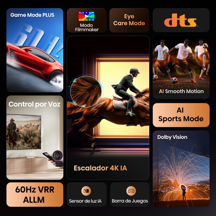 TV Hisense A6Q 65" 4K UHD WiFi Smart TV Negro (65A6Q )