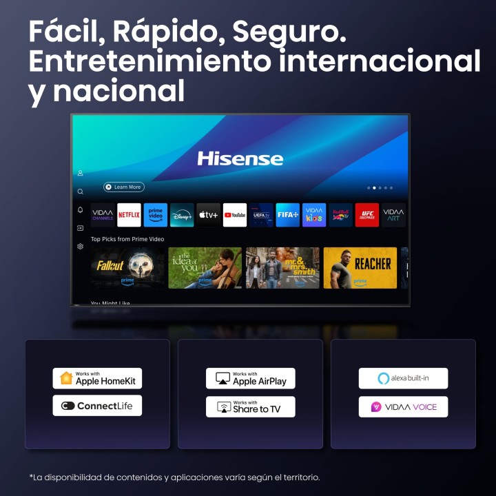TV Hisense A6Q 65" 4K UHD WiFi Smart TV Negro (65A6Q )