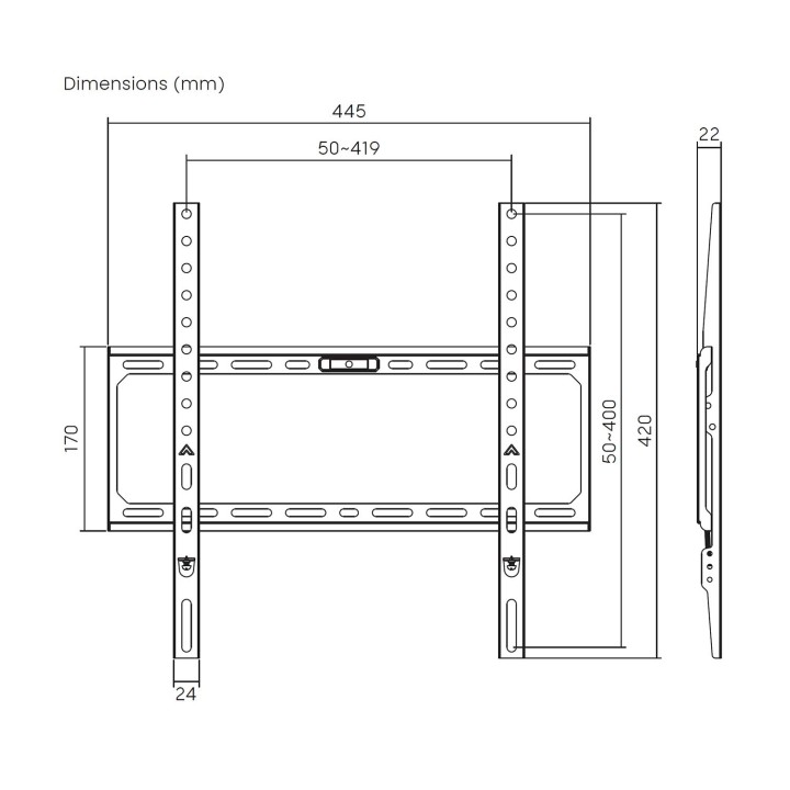 Soporte AISENS Eco 32"-75" Máx. 45Kg Negro (WT75F-389)