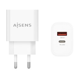 Cargador de Pared AISENS 20W USB-A/C Blanco (A110-0681)