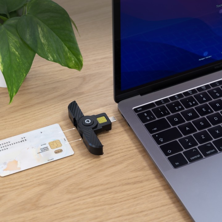 Lector TooQ DNIe USB-C 2.0 Negro (TQR-3011B)