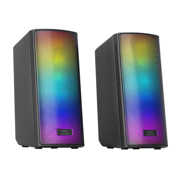 Altavoces Mars Gaming 15W 2.0 RGB BT Negro (MSRGB2)