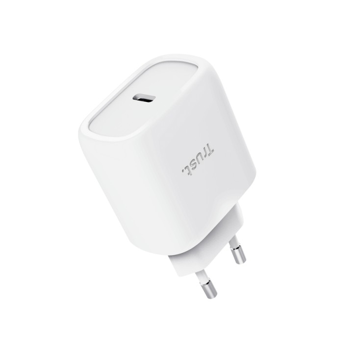 Cargador Pared Trust Maxo GaN 45W 1USB-C Blanco (25522)