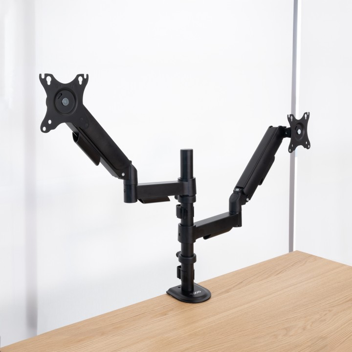Soporte Mesa TooQ 17"-32" 2 Brazos Negro (DB1533TNR-B)