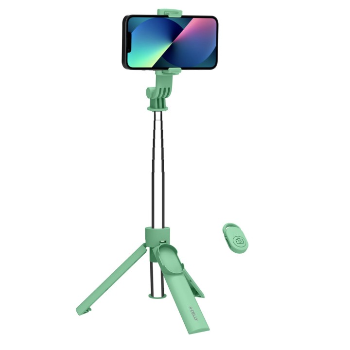 Palo Selfie CELLY Inalambrico 7" Verde (CLICKSFSTICKGN)
