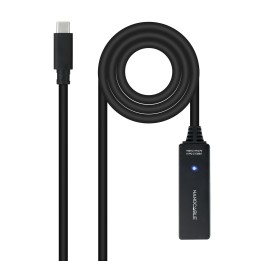 Nanocable USB-C M/H Cable 5m Negro (10.01.1311)