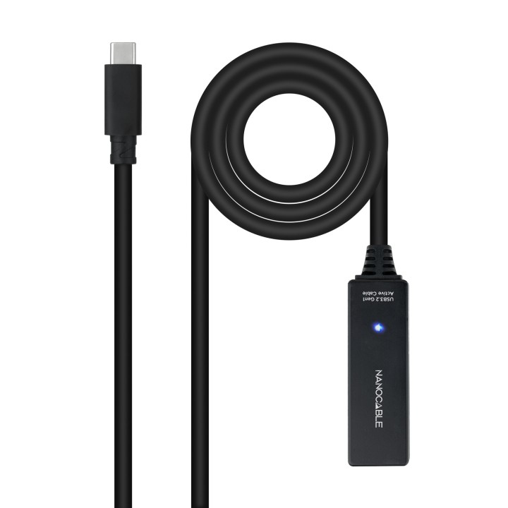 Nanocable USB-C M/H Cable 5m Negro (10.01.1311)