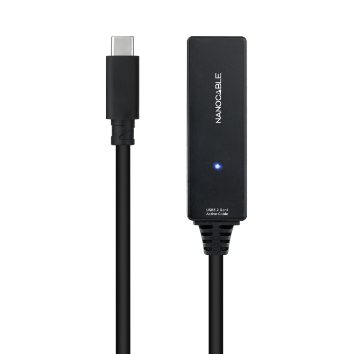 Nanocable USB-C M/H Cable 5m Negro (10.01.1311)