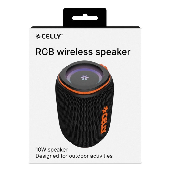 Altavoz CELLY 10W RGB Wireless USB-C Negro (AURA10WOR)