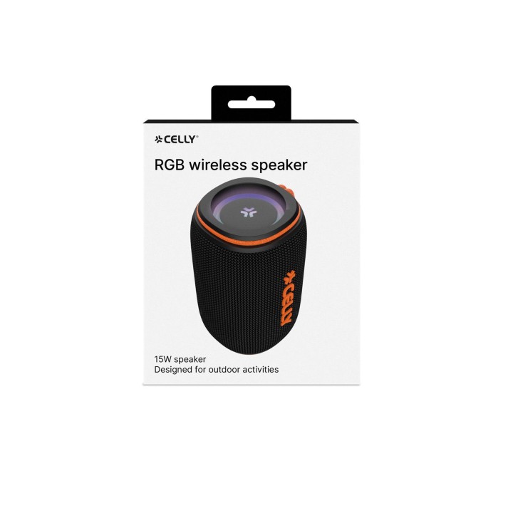 Altavoz CELLY 15W RGB Wireless USB-C Negro (AURA15WOR)