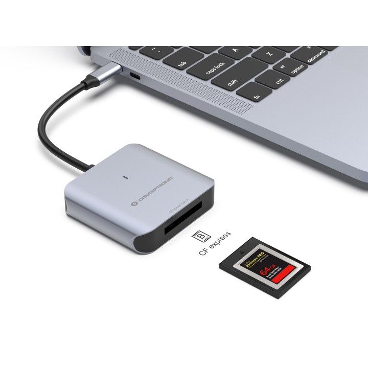 Lector Tarjetas CONCEPTRONIC USB-C 3.1 Gris (BIAN08G)