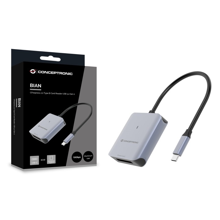 Lector Tarjetas CONCEPTRONIC USB-C 3.1 Gris (BIAN08G)