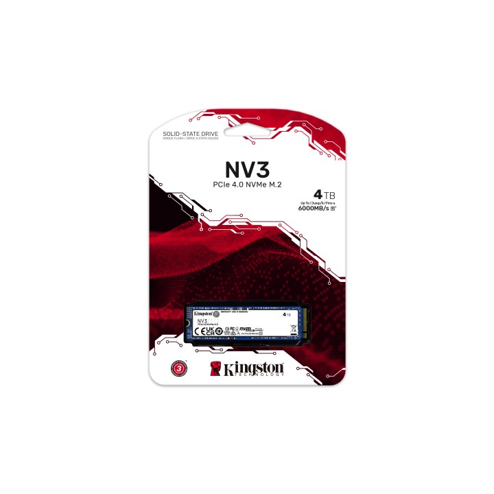 SSD Kingston 4Tb M.2 NVMe PCIe 3D NAND (SNV3S/4000G)