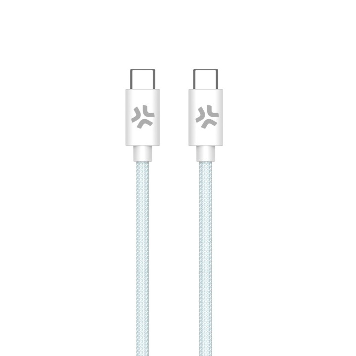 Cable CELLY USB-C a USB-C Azul/Blanco (USBCUSBCCOTTLB)