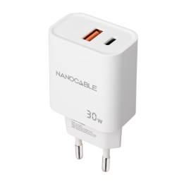 Cargador Pared Nanocable USB-A/C 30W Blanco(10.10.2011)