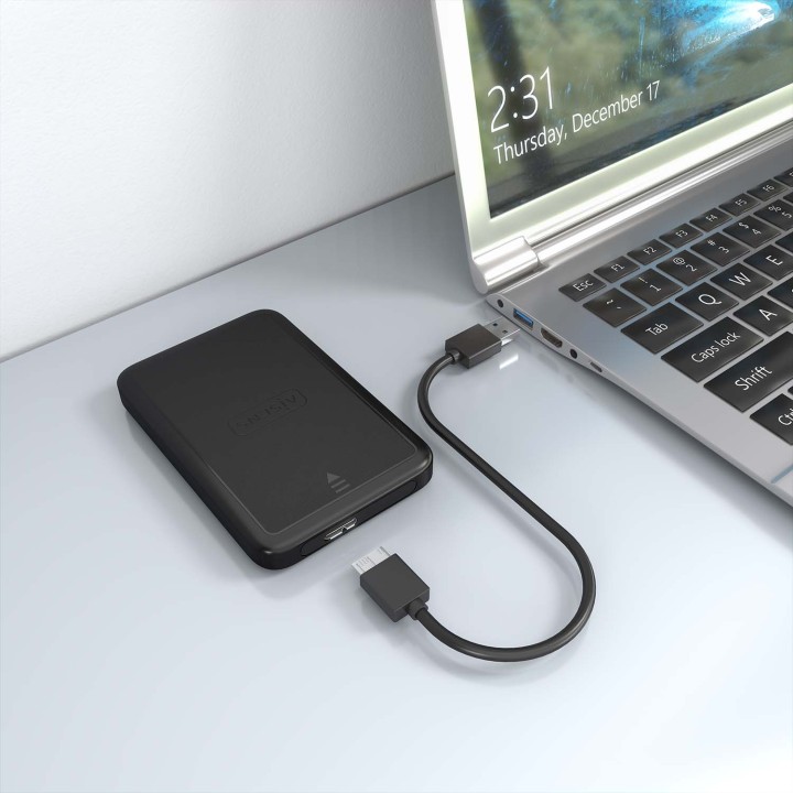 Caja AISENS HDD/SSD 2.5" mUSB USB-C Negra (ASE-2519B)