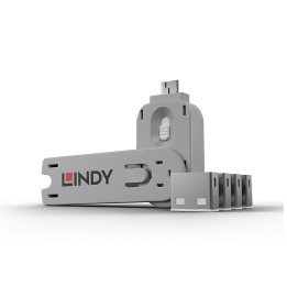 Llave LINDY Bloqueadora de Puerto USB-A 4 Unid (40454)