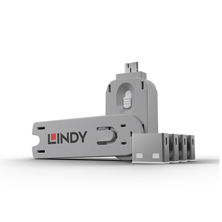 Llave LINDY Bloqueadora de Puerto USB-A 4 Unid (40454)
