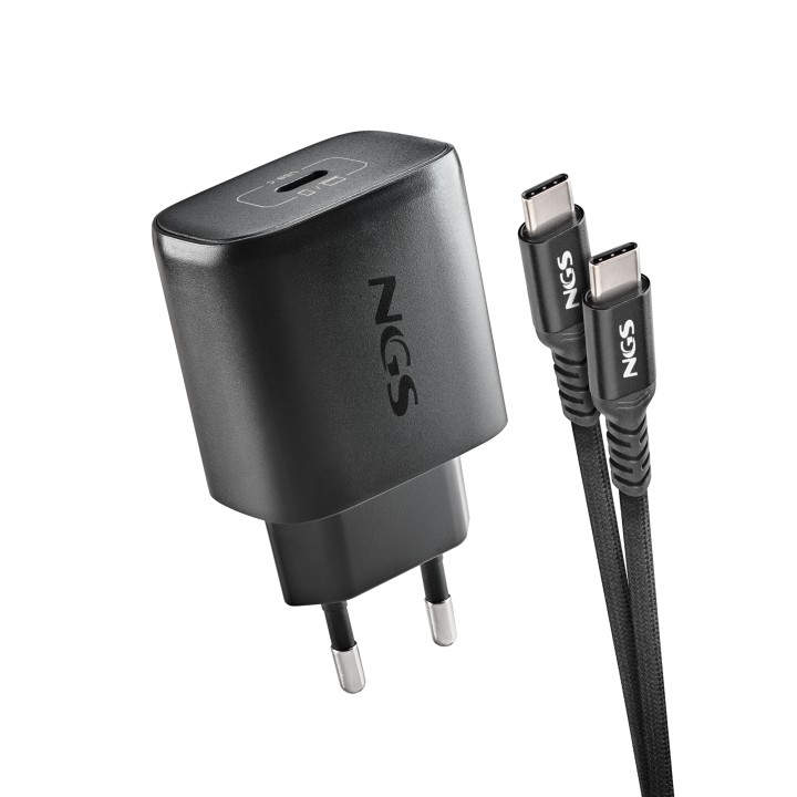 Cargador de Pared NGS GaN 45W 1xUSB-C Negro (BUD45W-C)