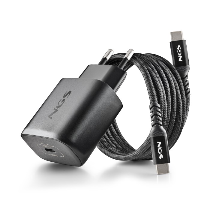 Cargador de Pared NGS GaN 45W 1xUSB-C Negro (BUD45W-C)