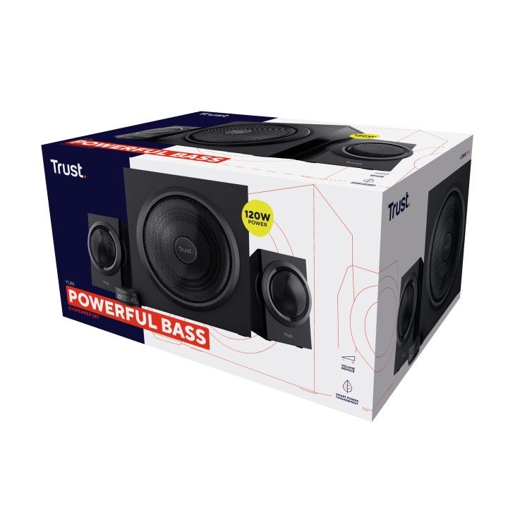 Altavoz Trust Yuri 2.1 60W con Subwoofer Negro (23696)
