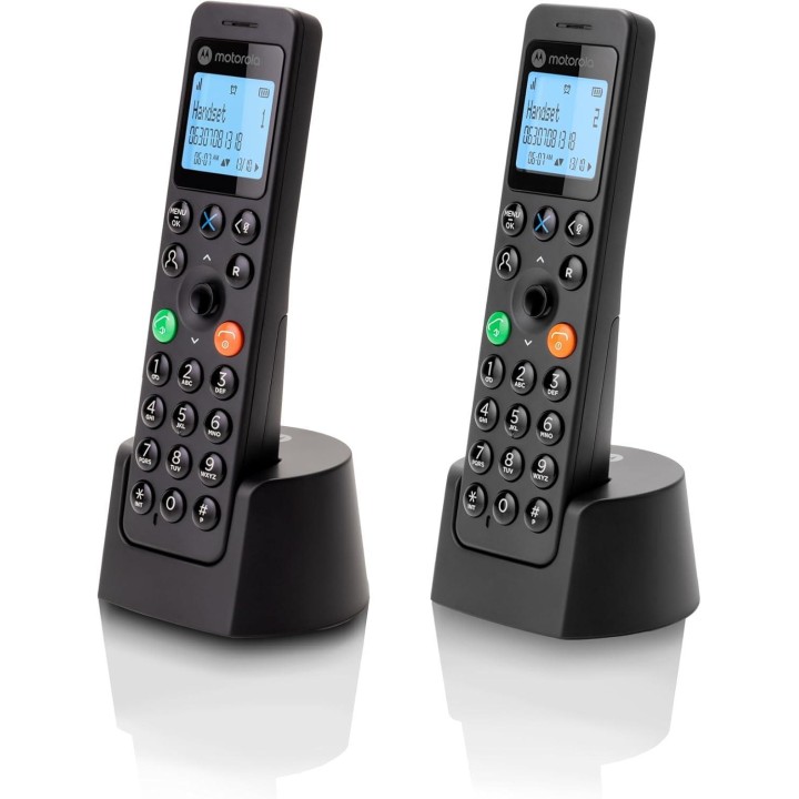 Teléfono Inalámbrico Motorola DOT202 DECT Duo Negro