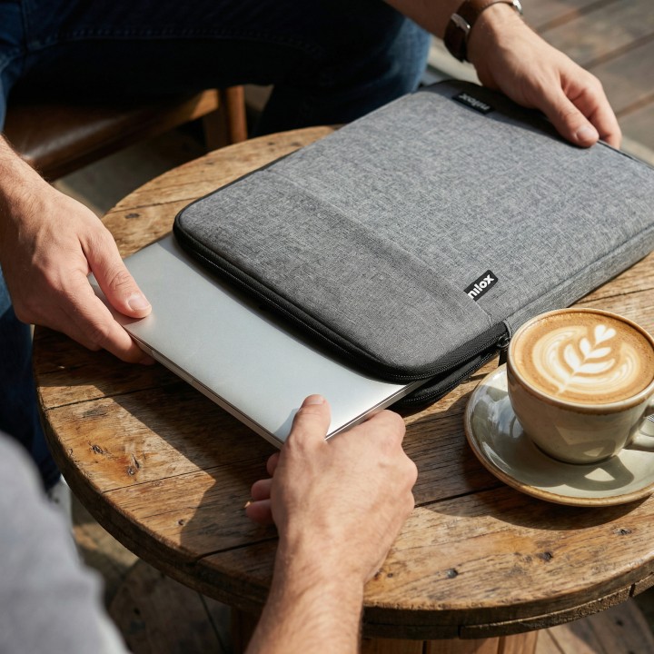Funda NILOX Sleeve hasta 17.3" Gris (NXSL17GY)