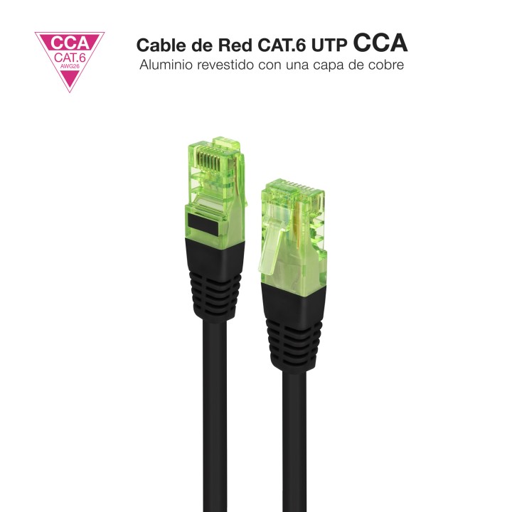Nanocable RJ45 Cat.6 UTP 7m Negro (10.20.1407-BK)