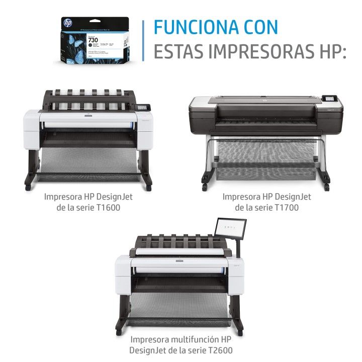 Tinta HP DesignJet 730 Gris 130ml (P2V66A)