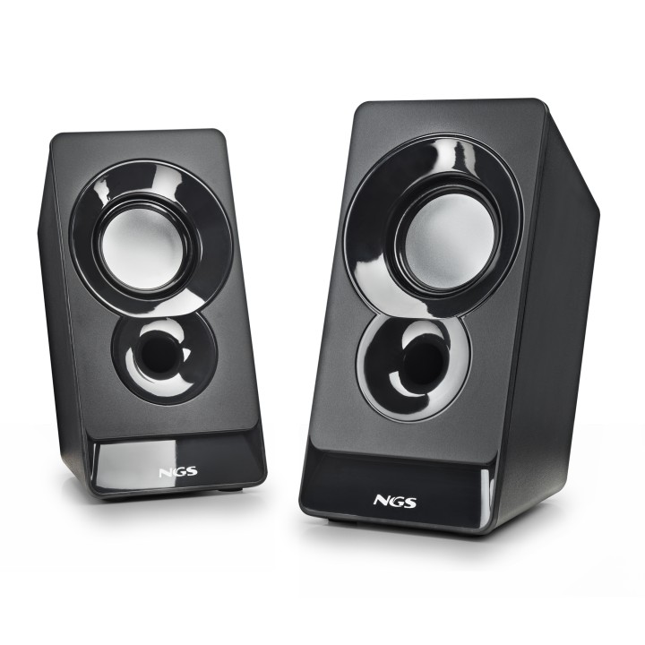 Altavoces NGS 2.0 12W Jack 3.5mm USB-A Negros (SB210)