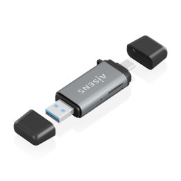 Lector Tarjetas AISENS USB-A/C 3.0 Gris (ASCR-2AC11-GR)