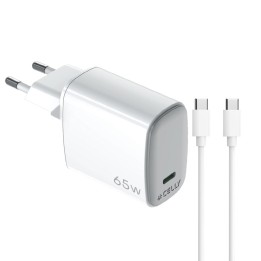 Cargador CELLY USB-C 65W + Cable (UPTC1USBC65WCTC)