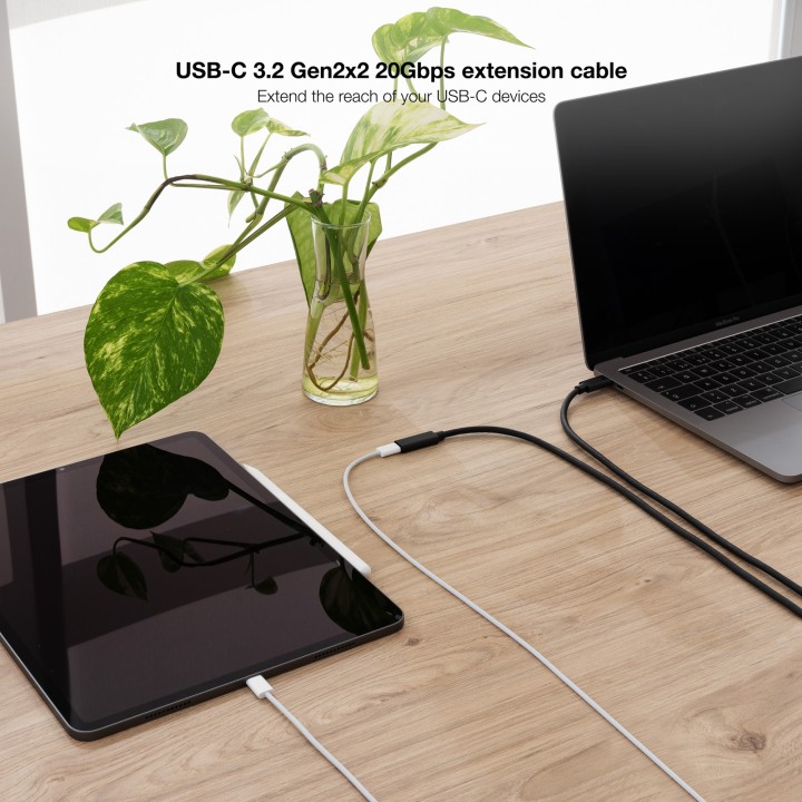 Nanocable USB-C 3.2 M/H 1m Negro (10.01.4501)