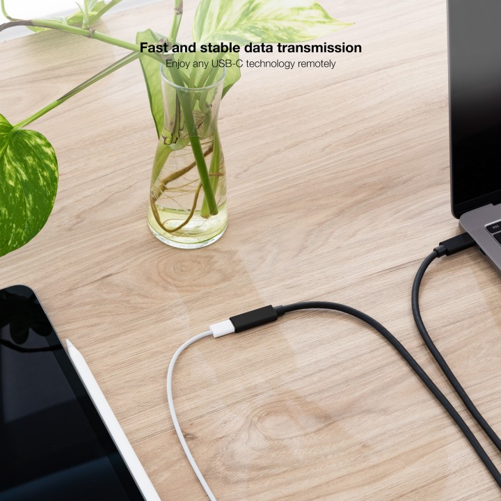Nanocable USB-C 3.2 M/H 1m Negro (10.01.4501)