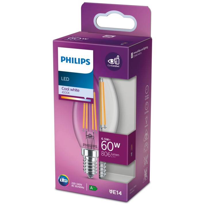 Bombilla Philips LED Classic 60W E14 (929002028128)