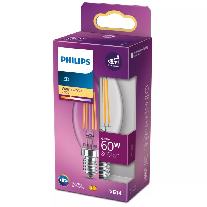 Bombilla Philips LED Classic 60W E14 (929002028055)