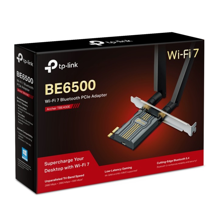 Tarjeta Red TP-Link BE6500 PCIe WLAN (ARCHER TBE400E)