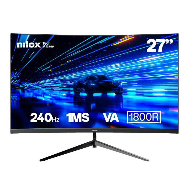 Monitor Nilox 27" HDMI DP 240Hz Curvo (NXM27CRV2402)