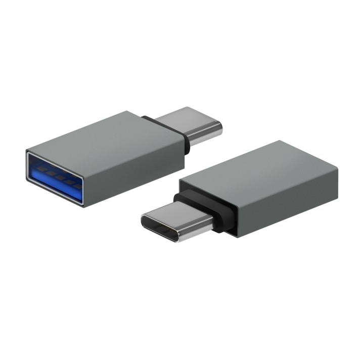 Adaptador AISENS USB-C/M a USB-A/H Gris (A108-0718)