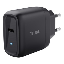Cargador Pared Trust Maxo GaN 45W 1xUSB-C Negro (25521)