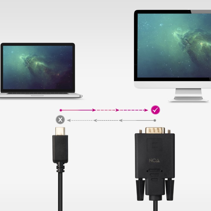 Conversor Nanocable USB-C/M a VGA/M 1.8m (10.15.5202)