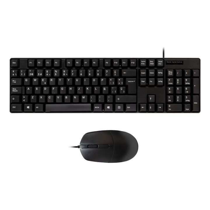 Teclado+Ratón UNYKA OEM USB 1200dpi Negro (UK50545)